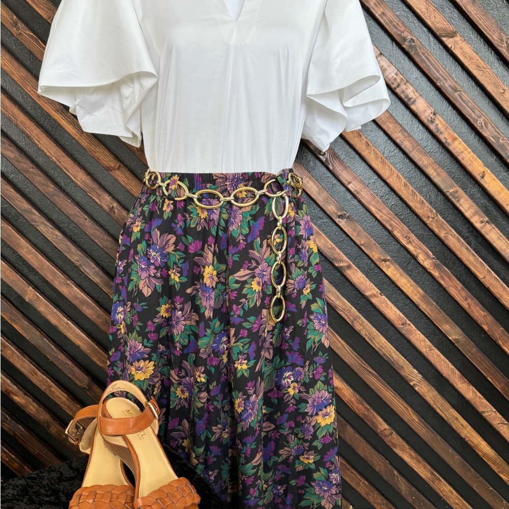 Vintage Floral Skirt outfit